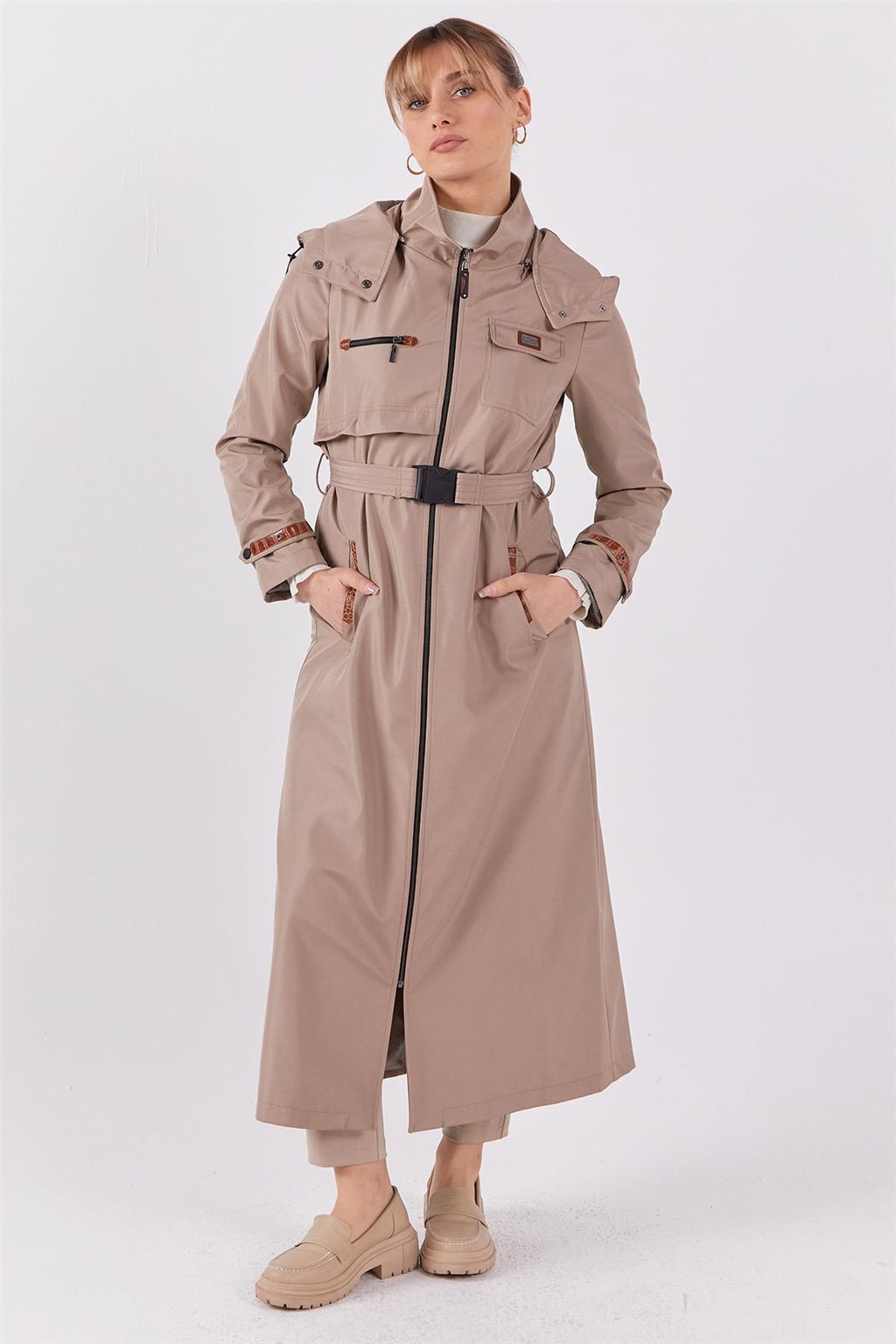 Belted Coat Stone