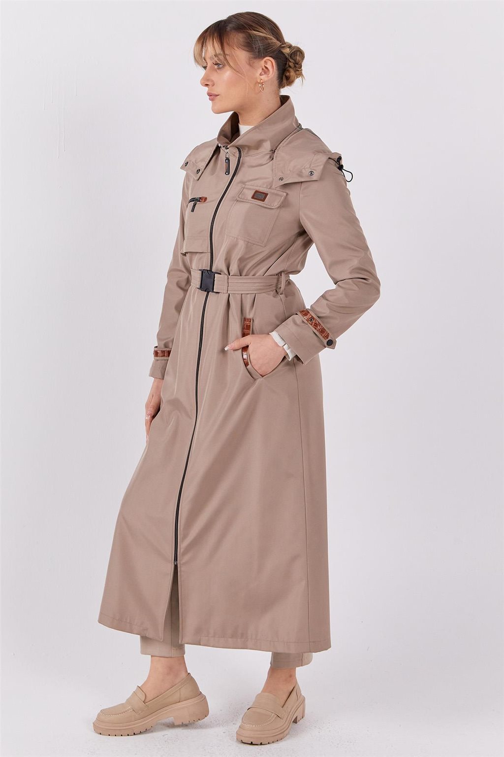 Belted Coat Stone
