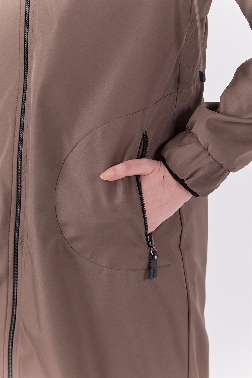 Faux Fur Zippered Coat Mink