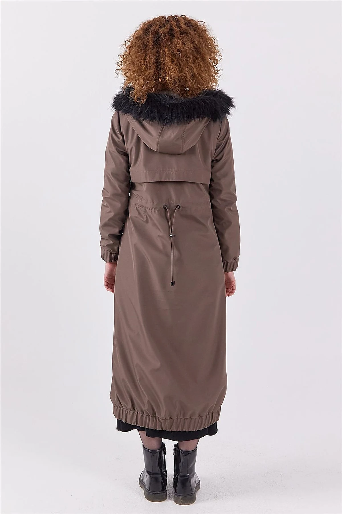 Faux Fur Zippered Coat Mink