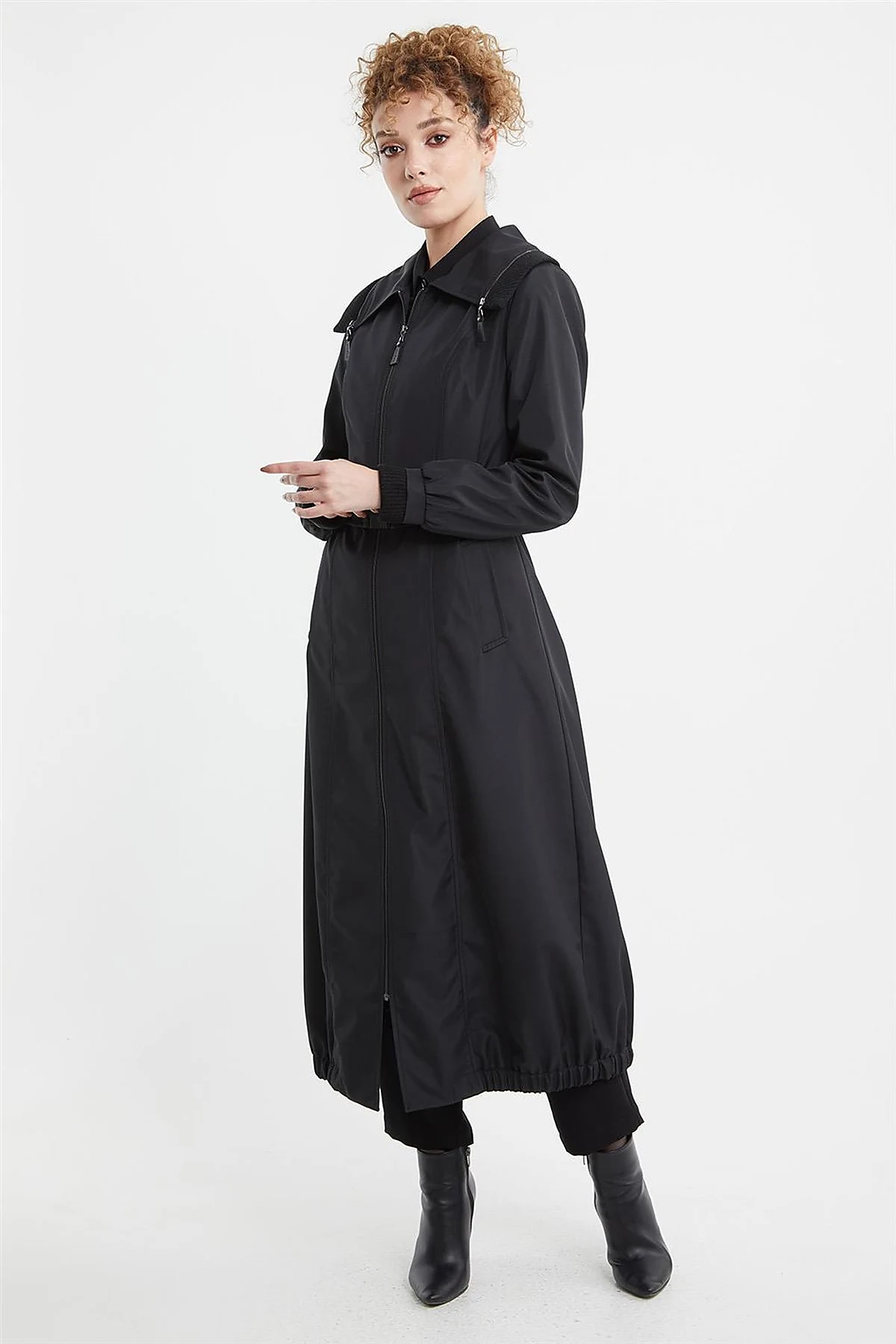 Zippered Coat Black