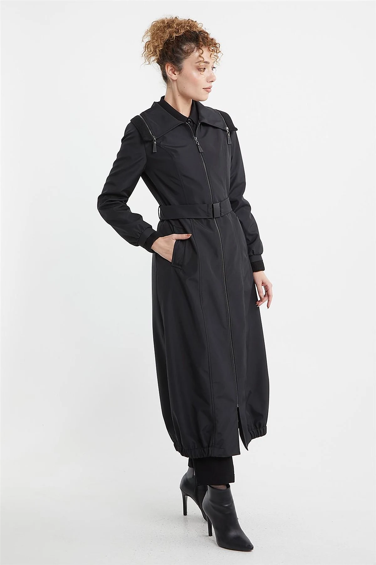 Zippered Coat Black