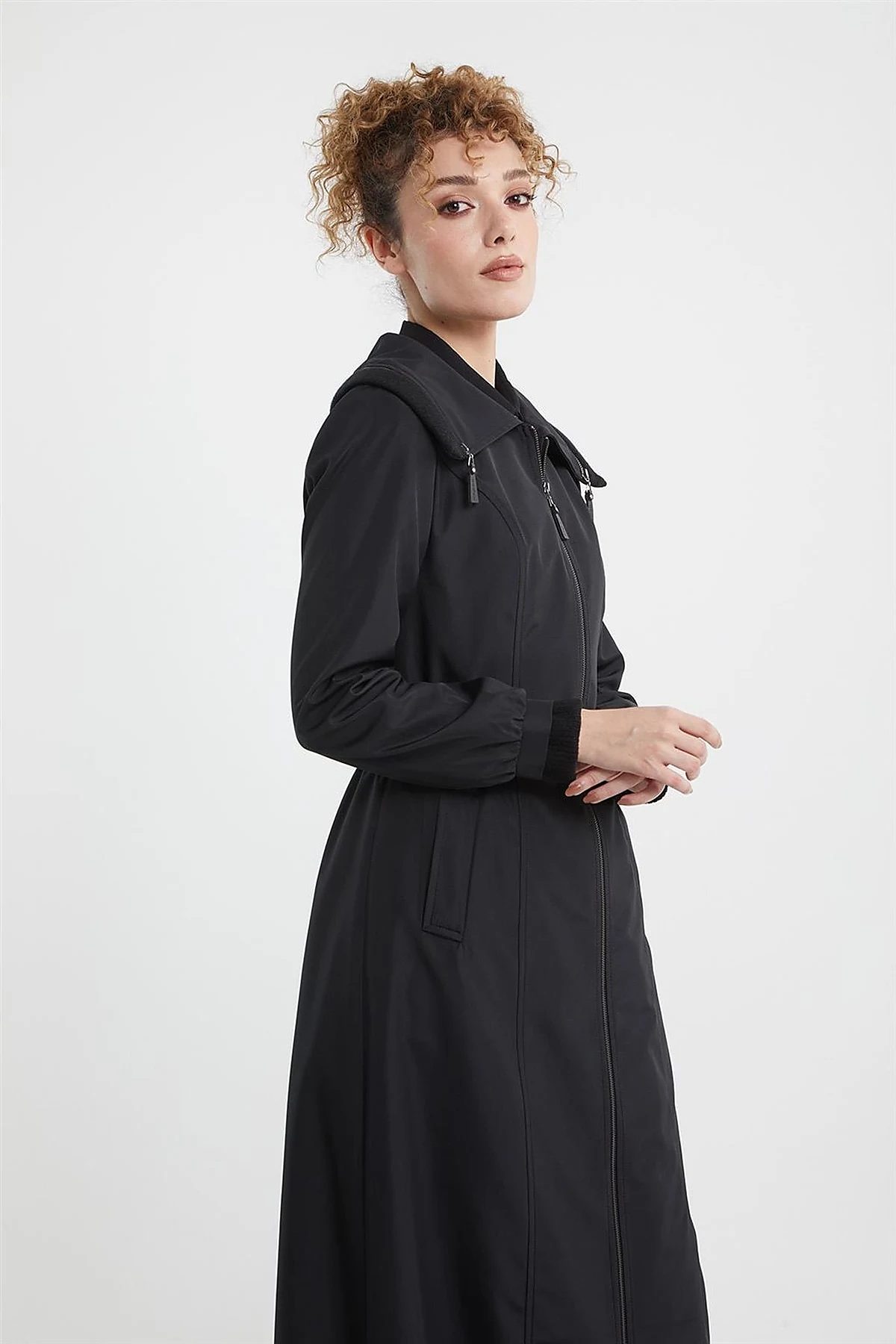 Zippered Coat Black