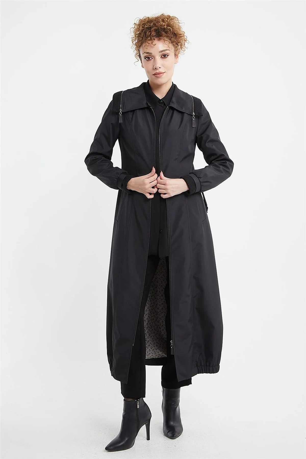 Zippered Coat Black