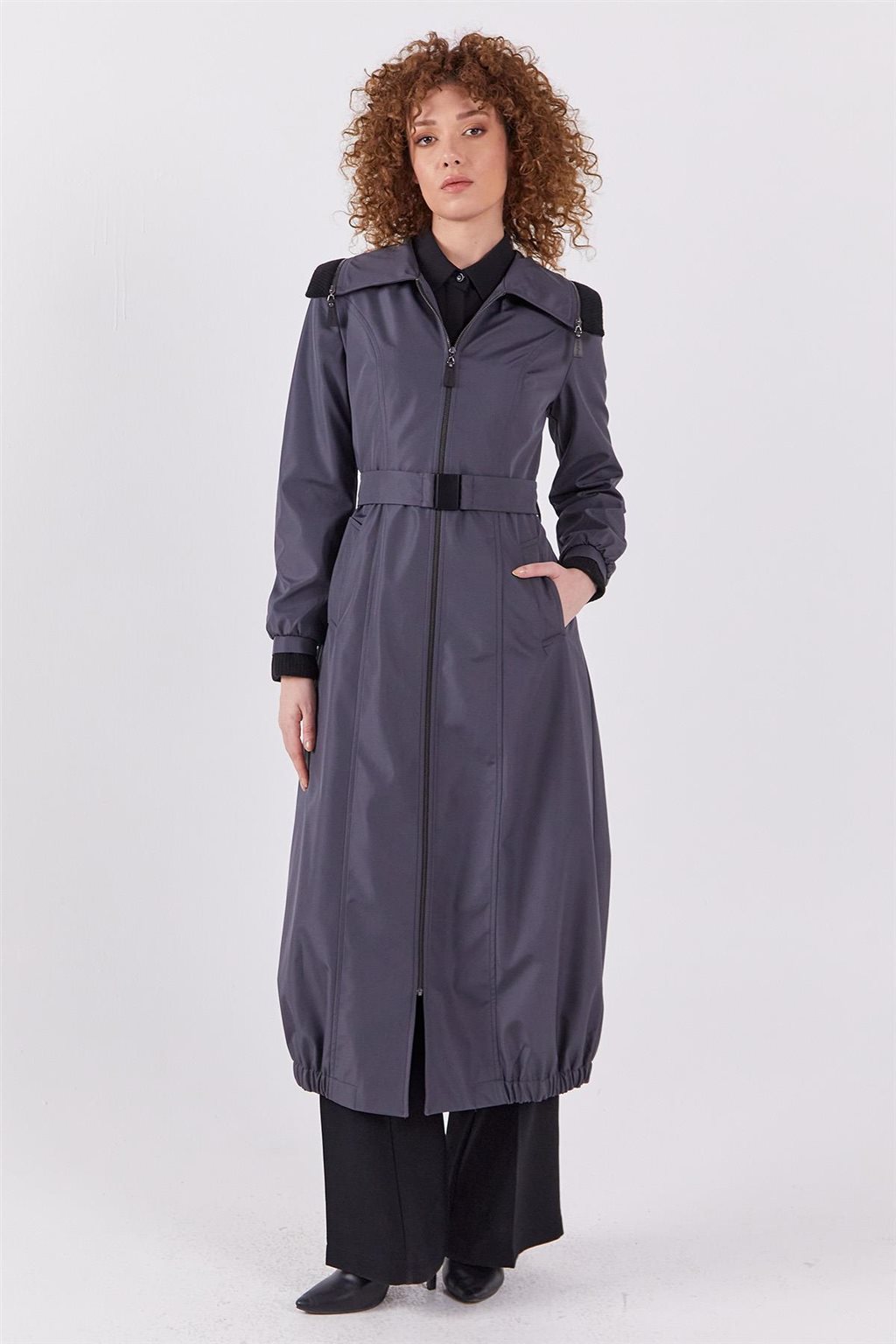 Zippered Coat Anthracite