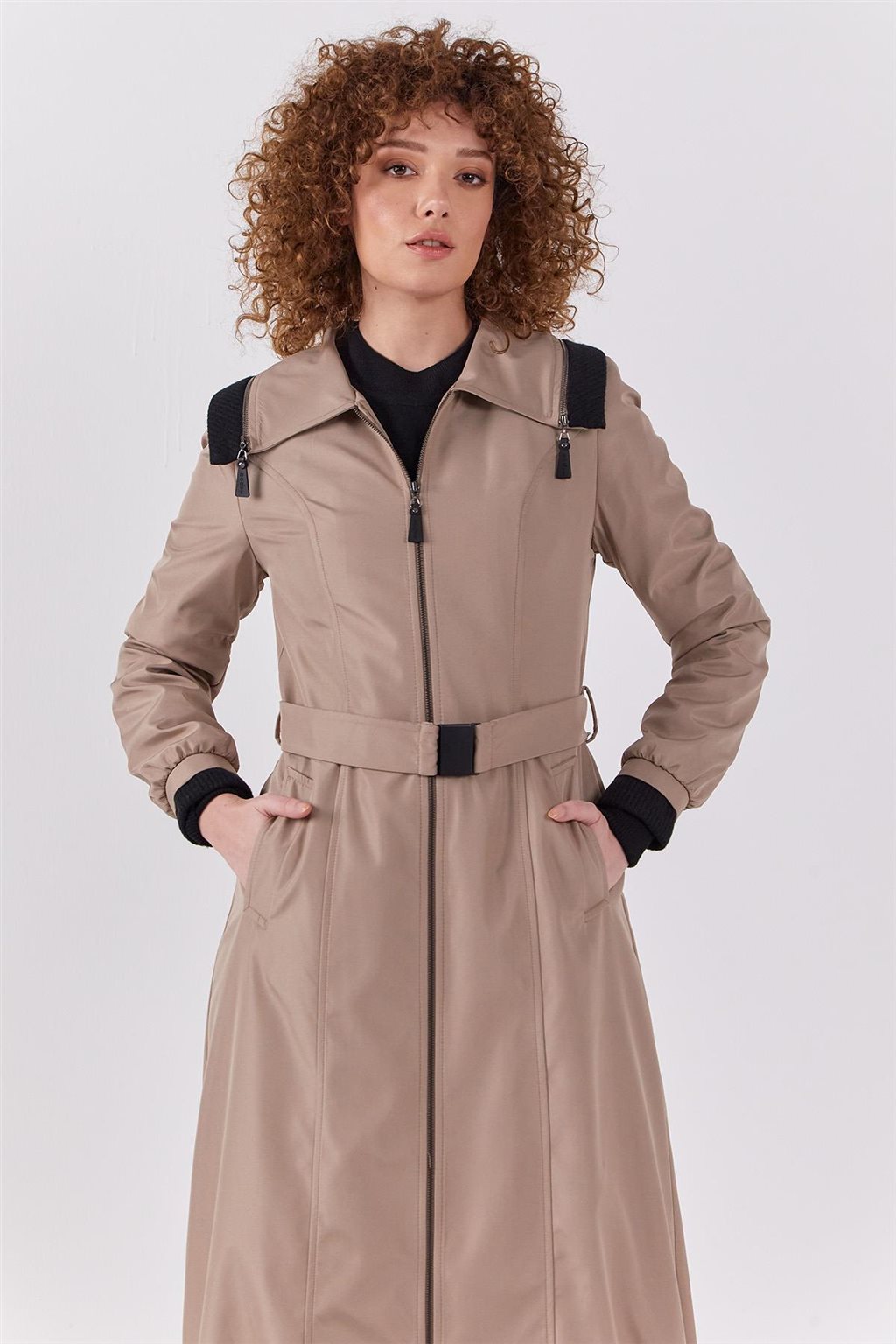 Zippered Coat Stone