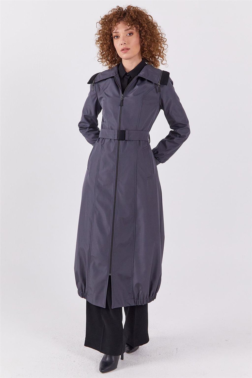 Zippered Coat Anthracite