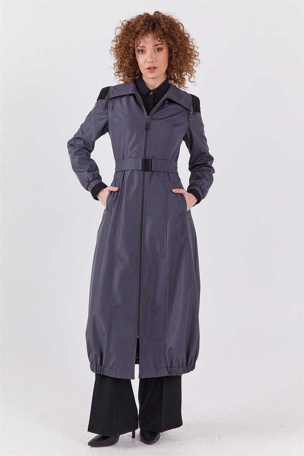 Zippered Coat Anthracite