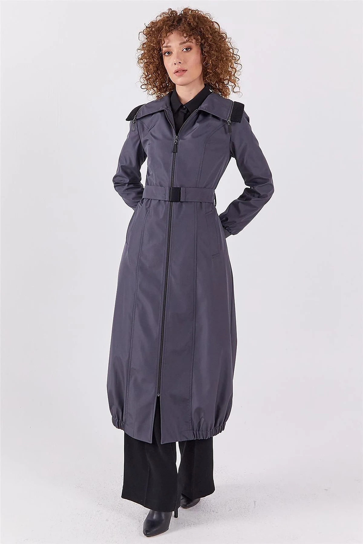 Zippered Coat Anthracite