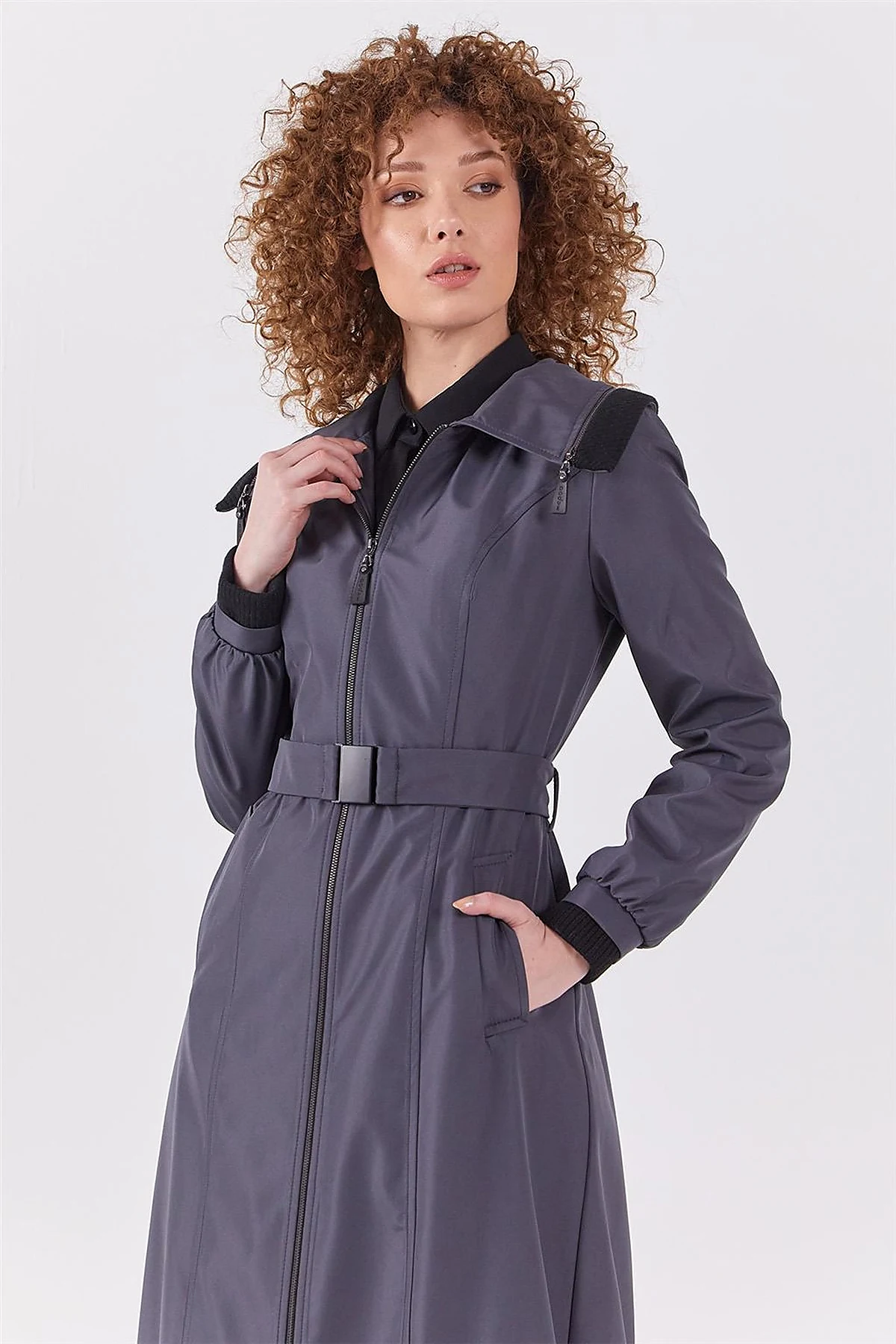 Zippered Coat Anthracite