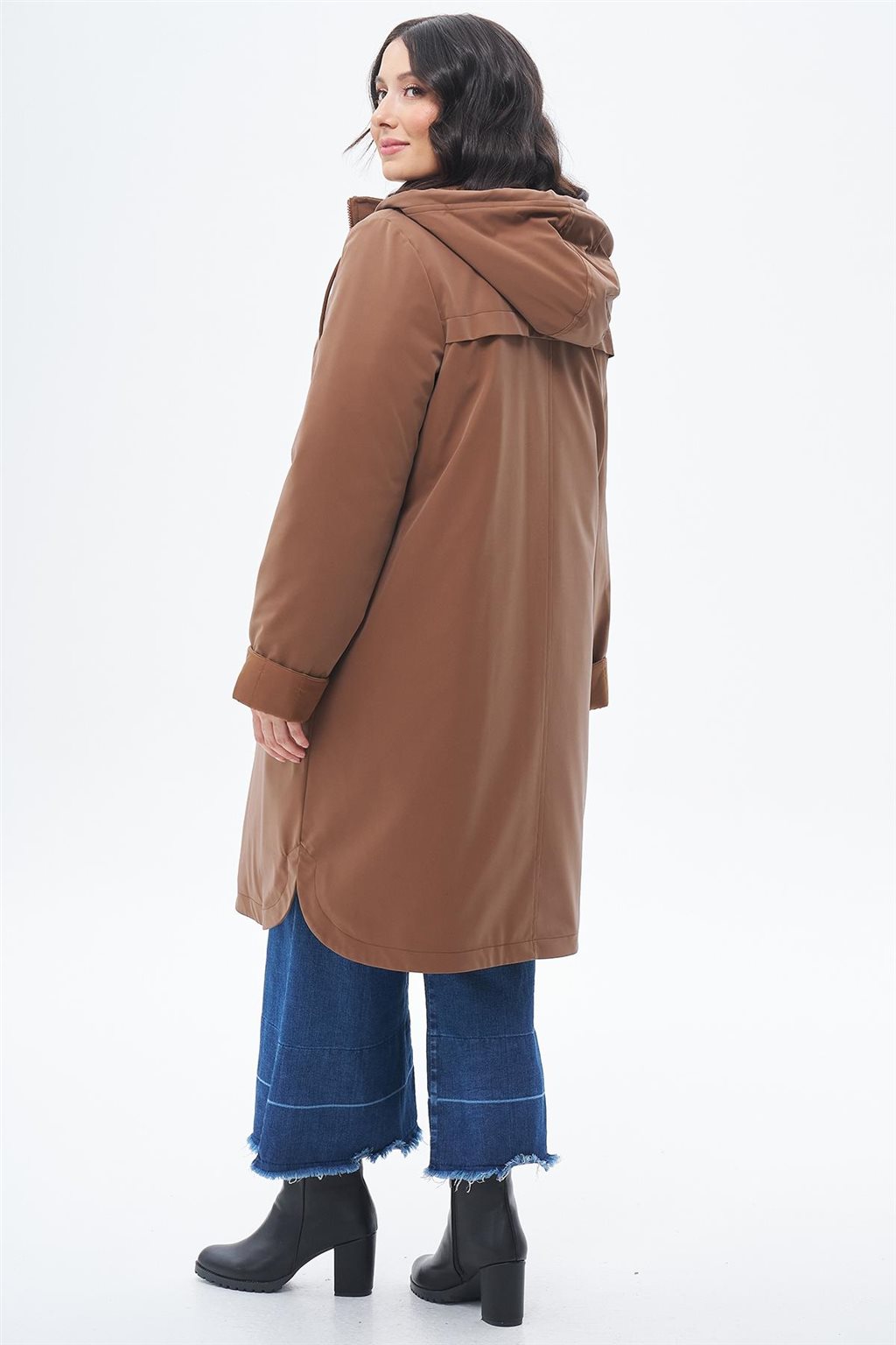 Zippered Coat Camel