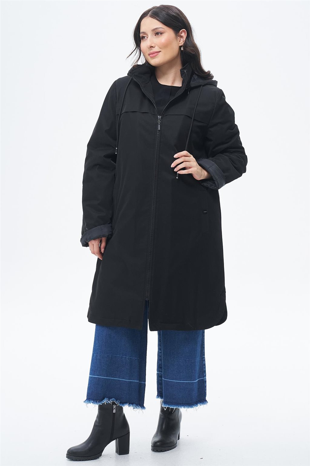 Zippered Coat Black