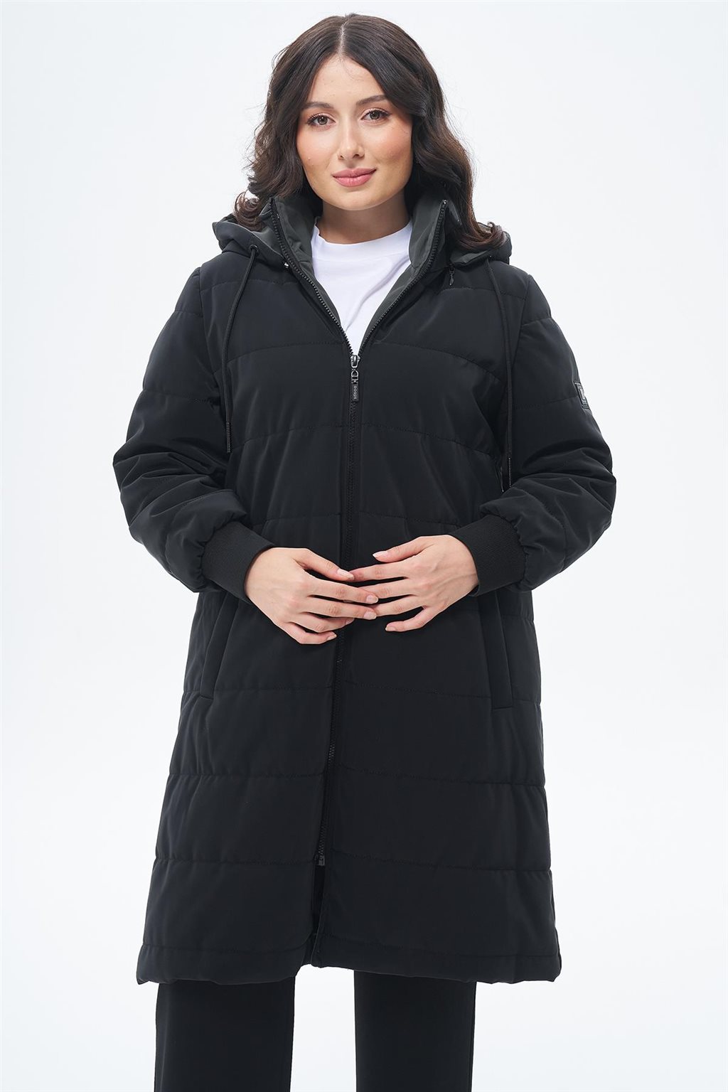 Çıkarılabilir Kapüşonlu Anorak Mont Siyah 