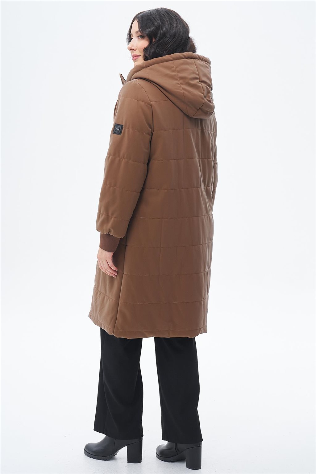 Çıkarılabilir Kapüşonlu Anorak Mont Camel 