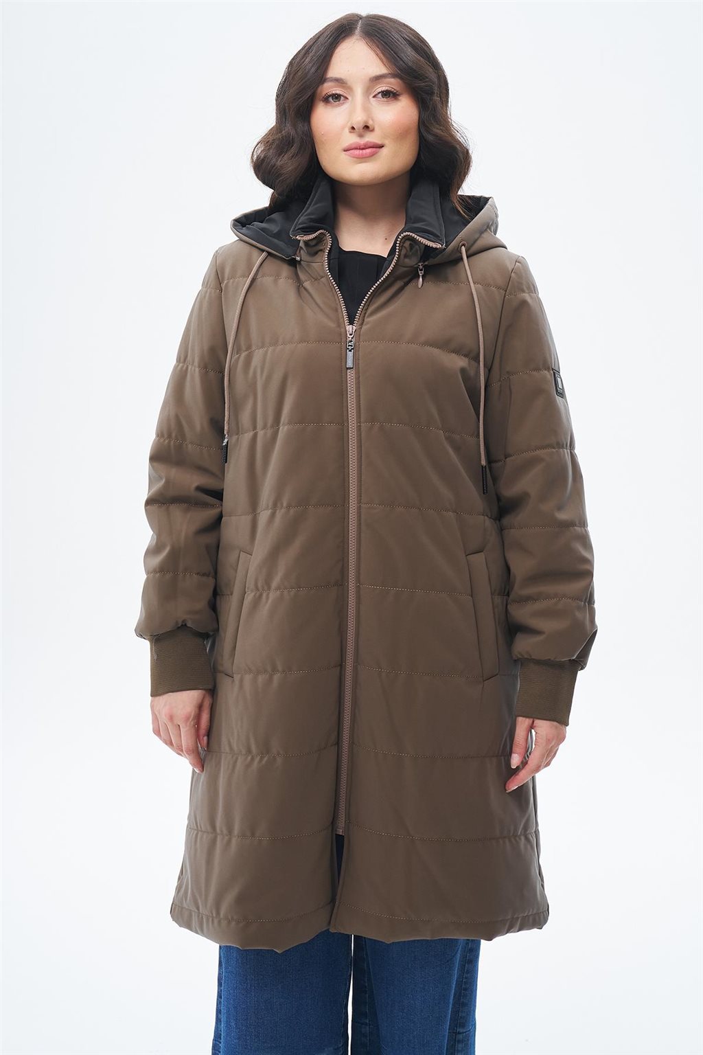 Çıkarılabilir Kapüşonlu Anorak Mont Vizon 