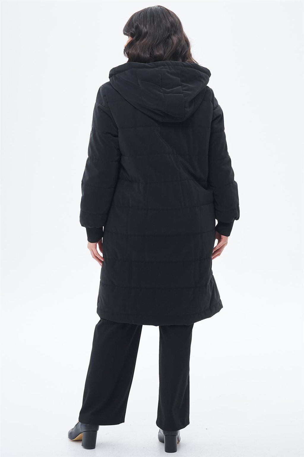Çıkarılabilir Kapüşonlu Anorak Mont Siyah 