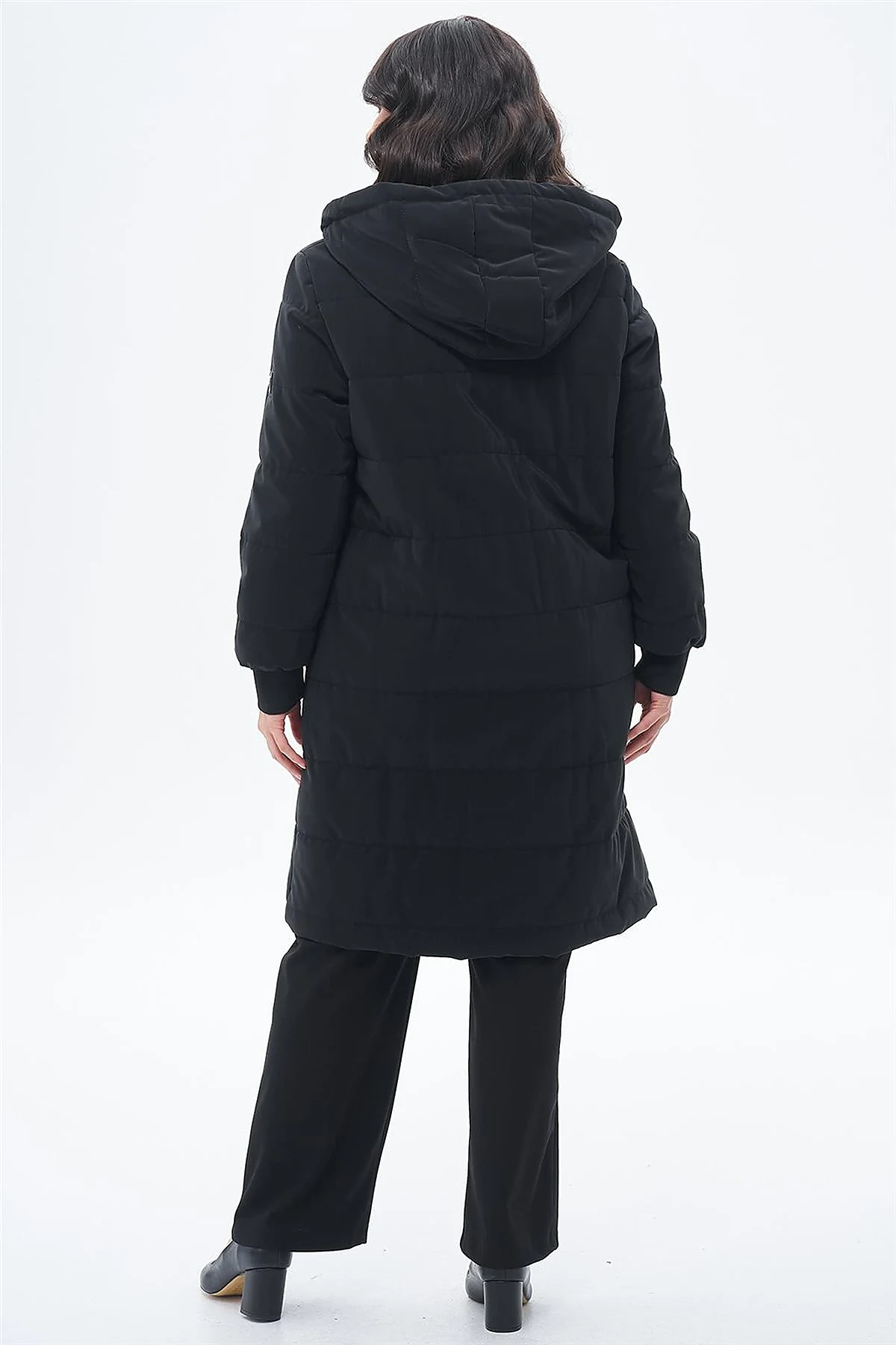 Detachable Hooded Anorak Coat Black