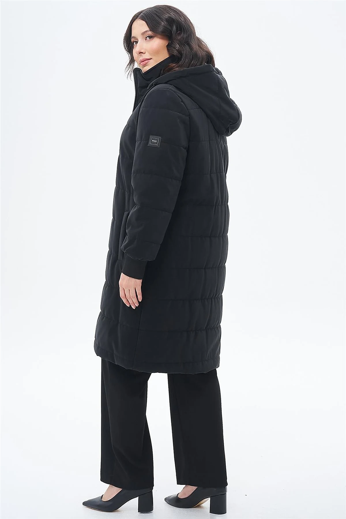Detachable Hooded Anorak Coat Black