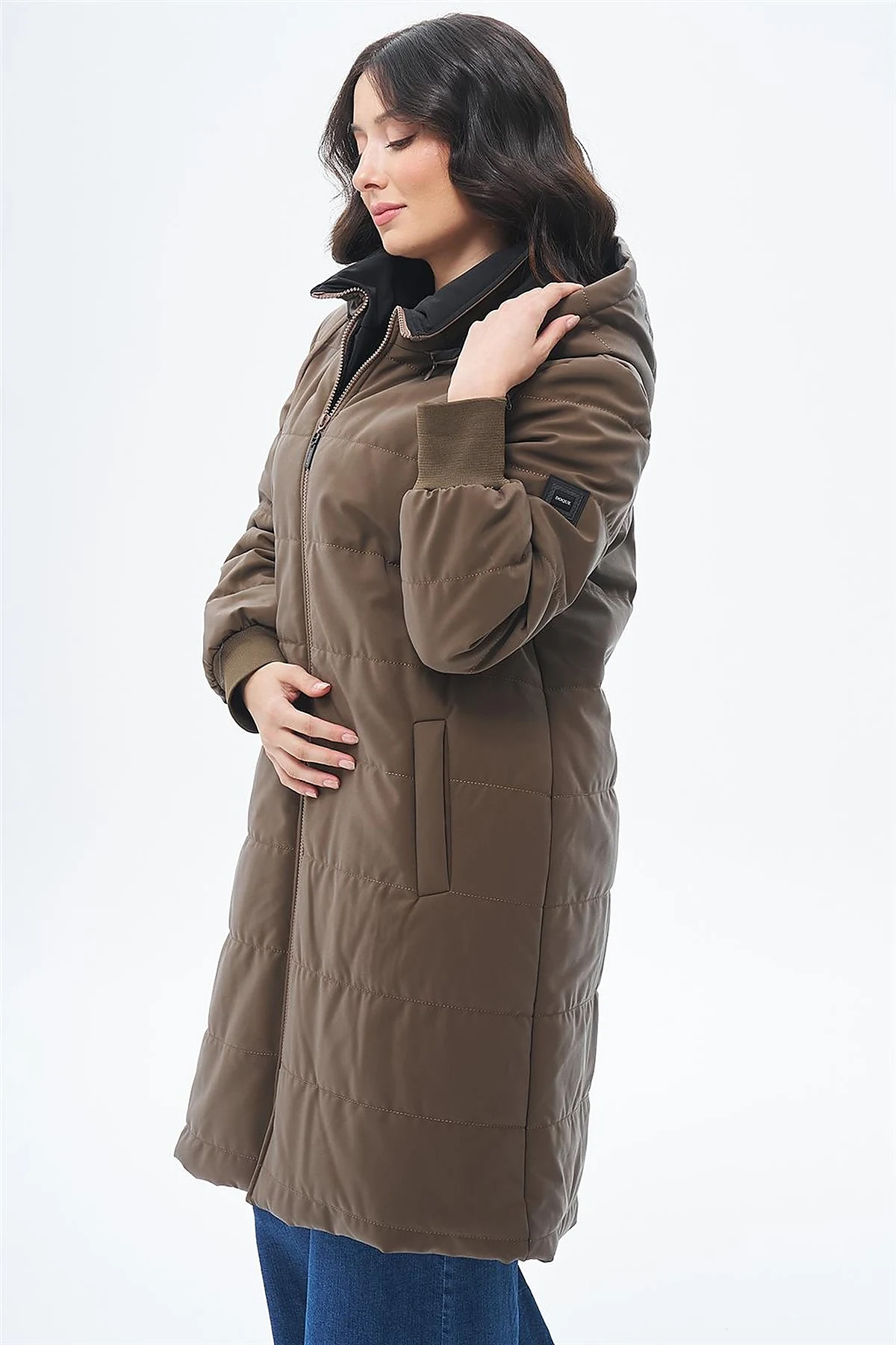 Detachable Hooded Anorak Coat Mink