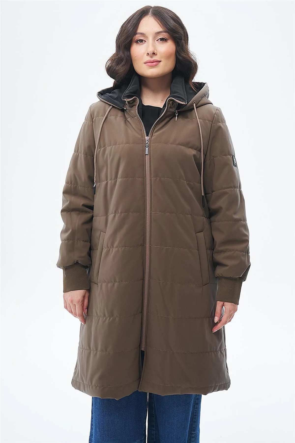 Detachable Hooded Anorak Coat Mink