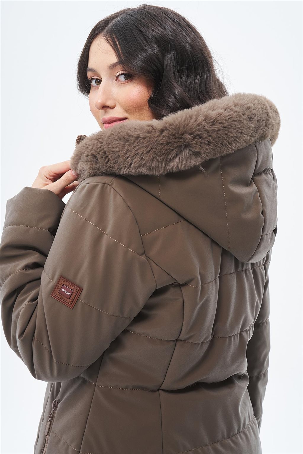 Suni Kürklü Anorak Mont Vizon 
