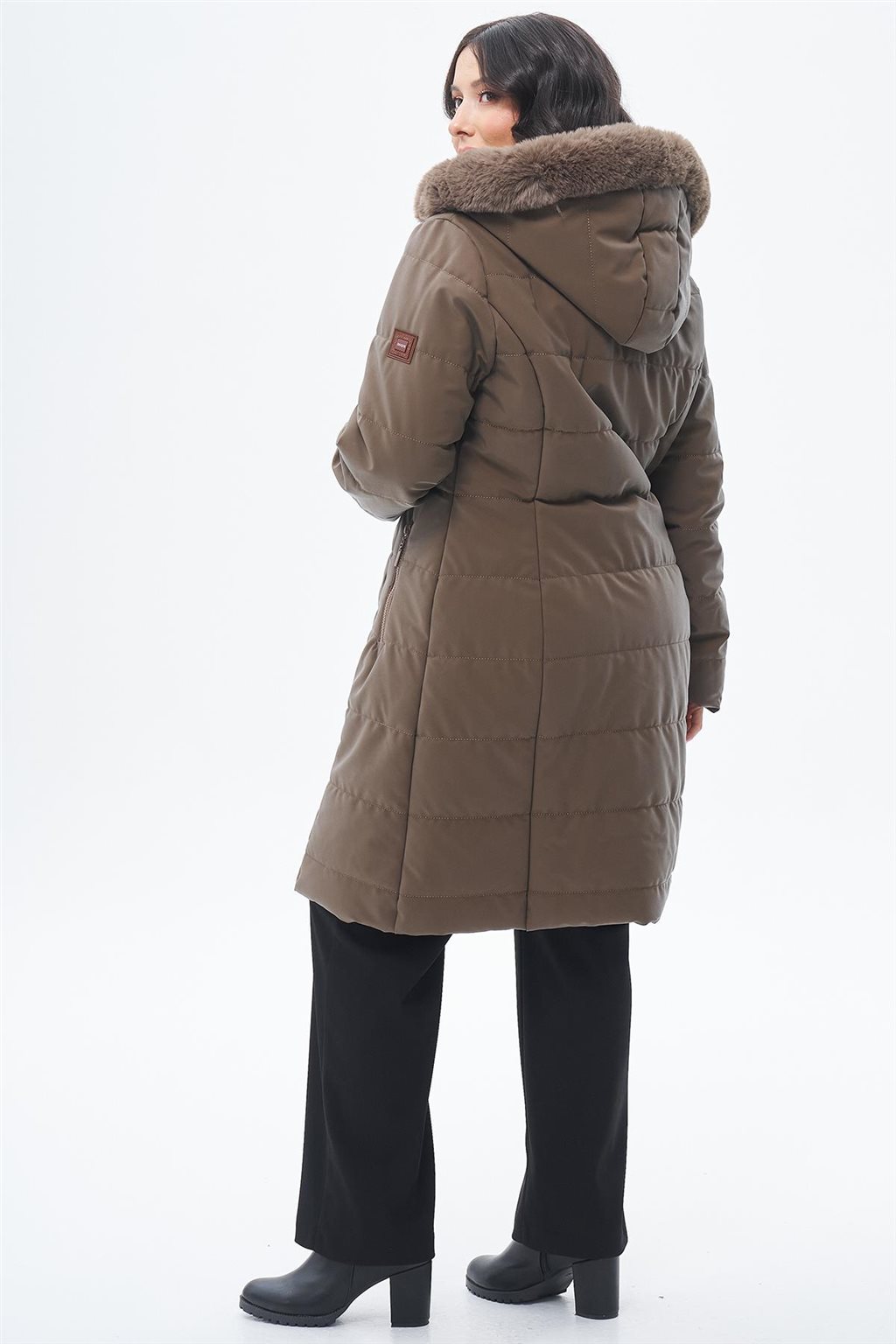 Suni Kürklü Anorak Mont Vizon 