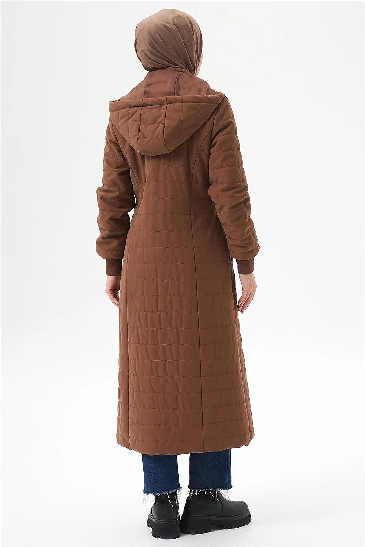 Removable Hooded Anorak Coat Camel