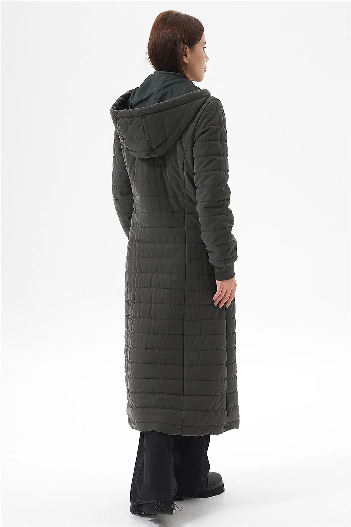 Removable Hooded Anorak Coat Khaki