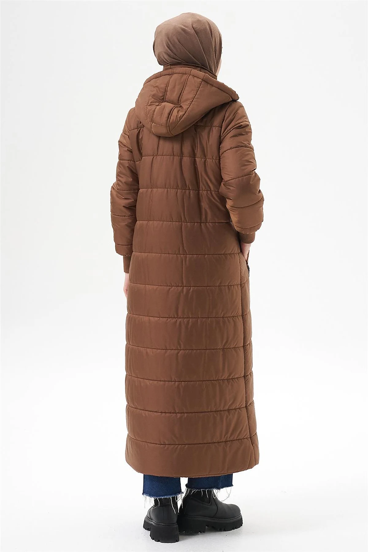 Detachable Hooded Pocketed Anorak Coat Camel