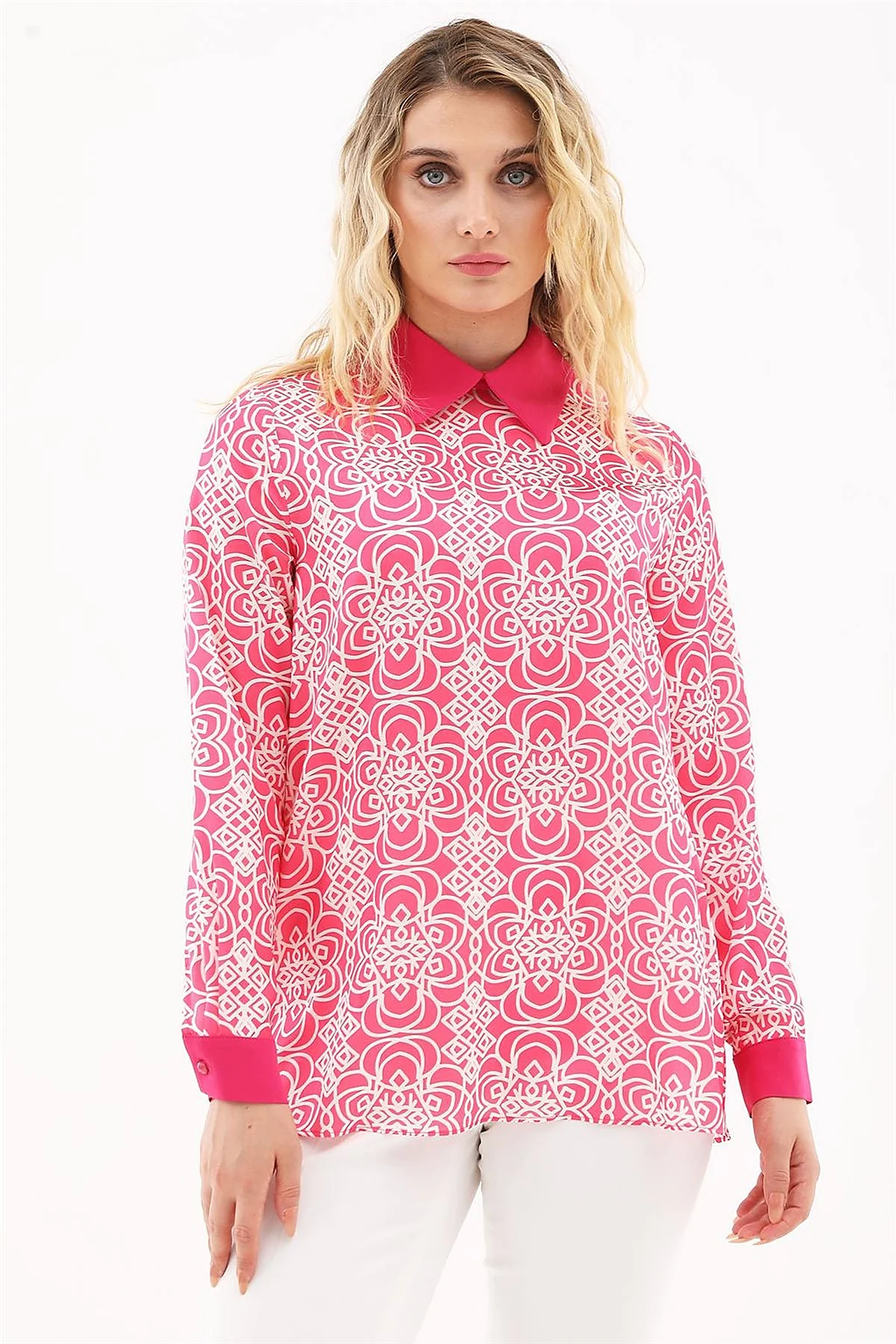Printed Blouse Fuchsia 