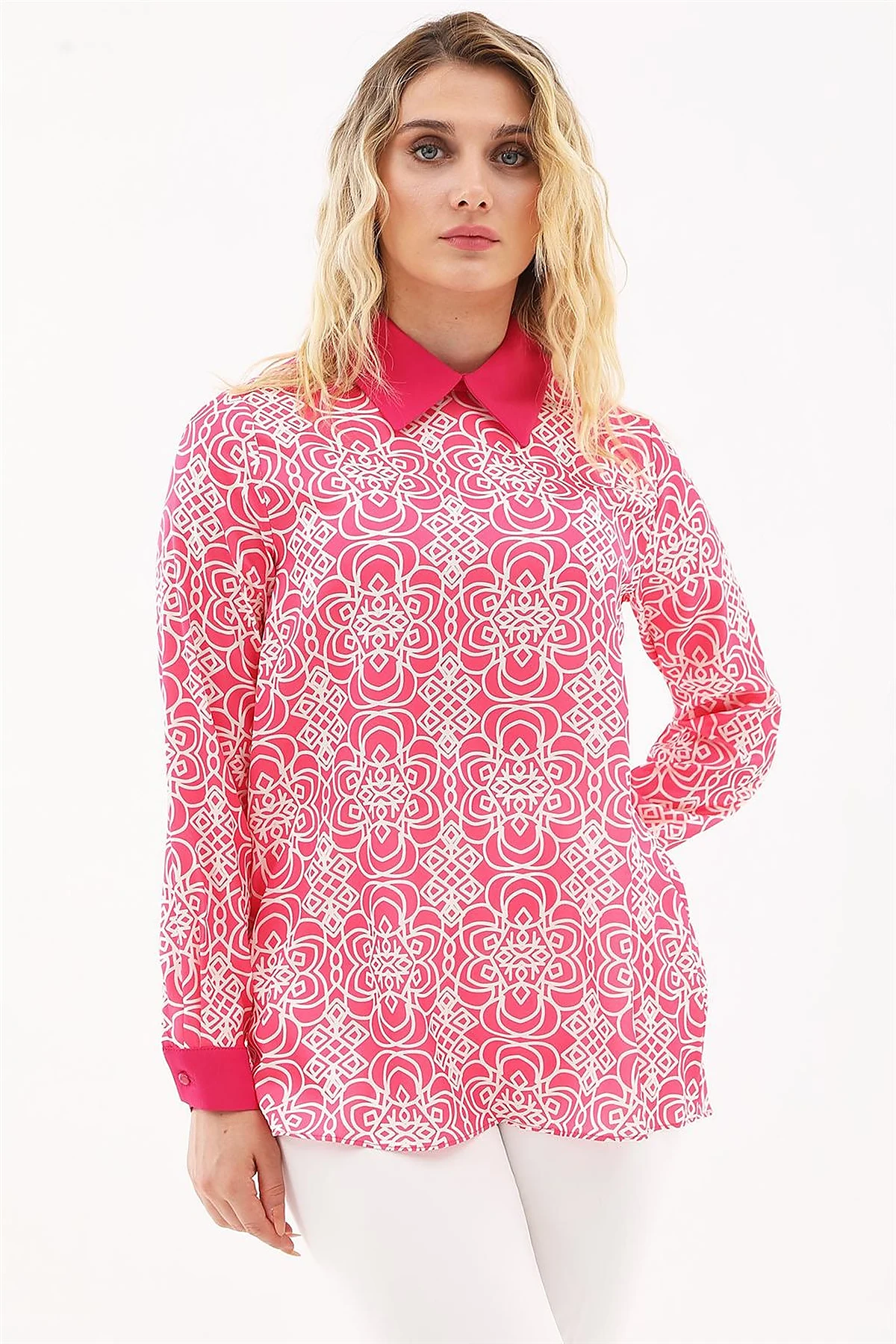 Printed Blouse Fuchsia 