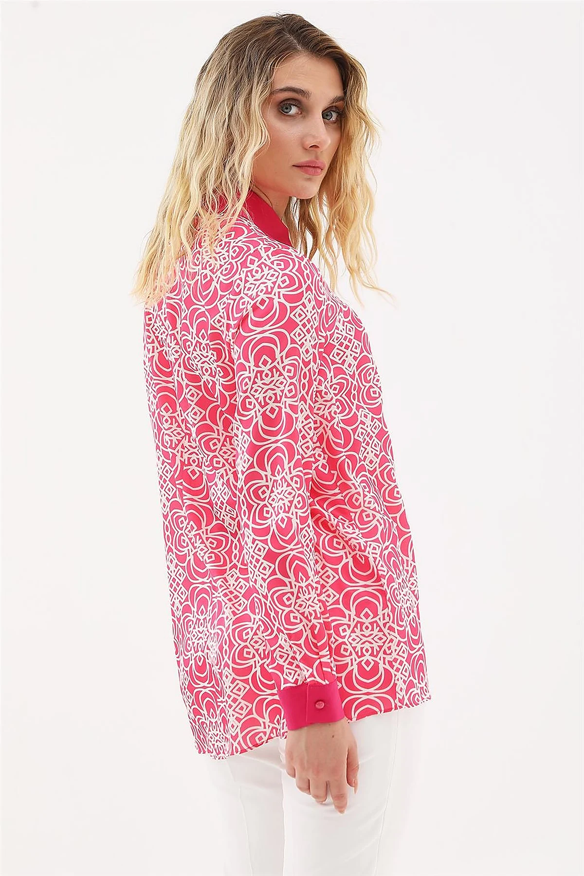 Printed Blouse Fuchsia 