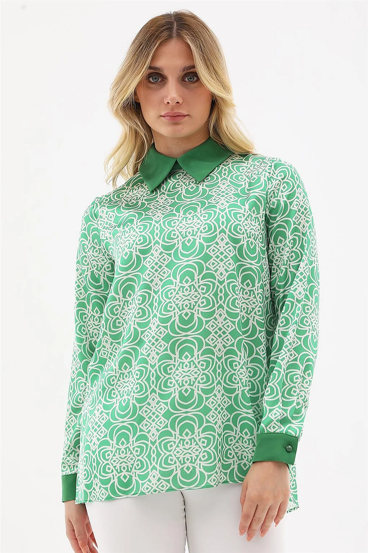 Printed Blouse Green 