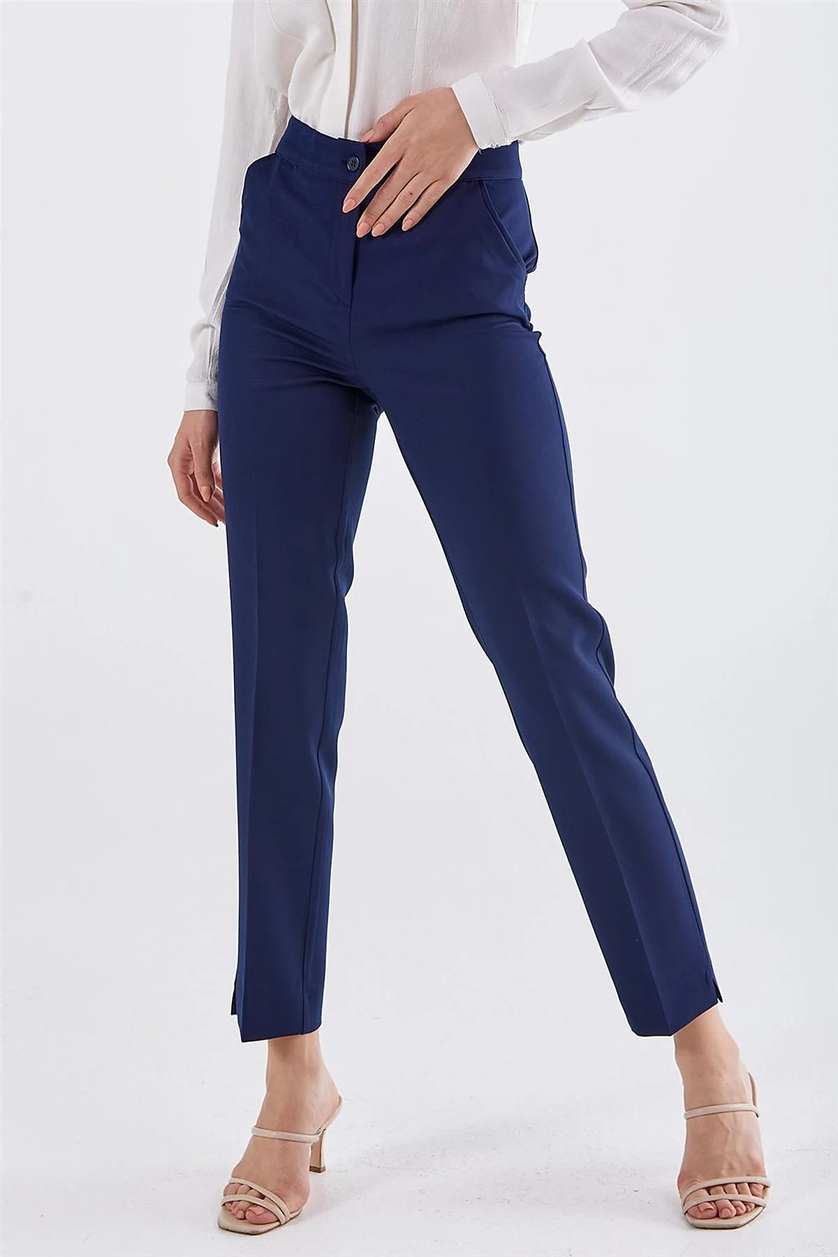 Cigarette Fit Pantolon Lacivert 