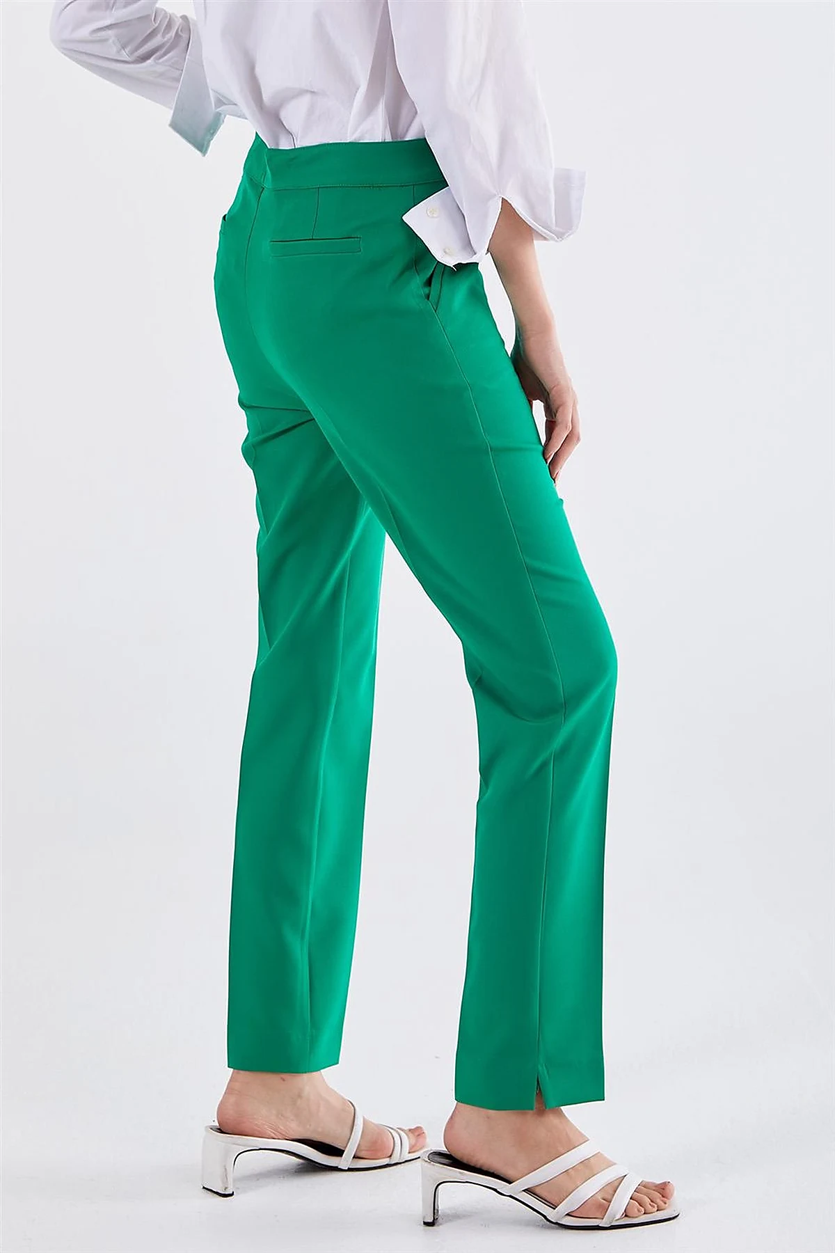 Cigarette Fit Pantolon Yeşil 