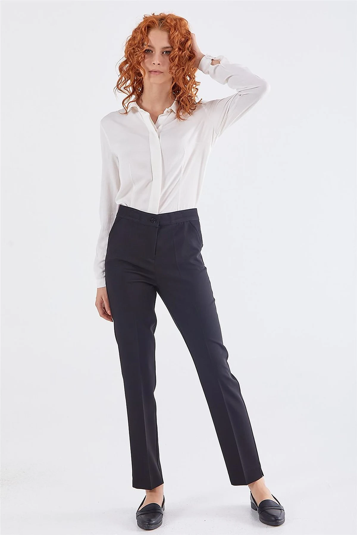 Cigarette Fit Pantolon Siyah 