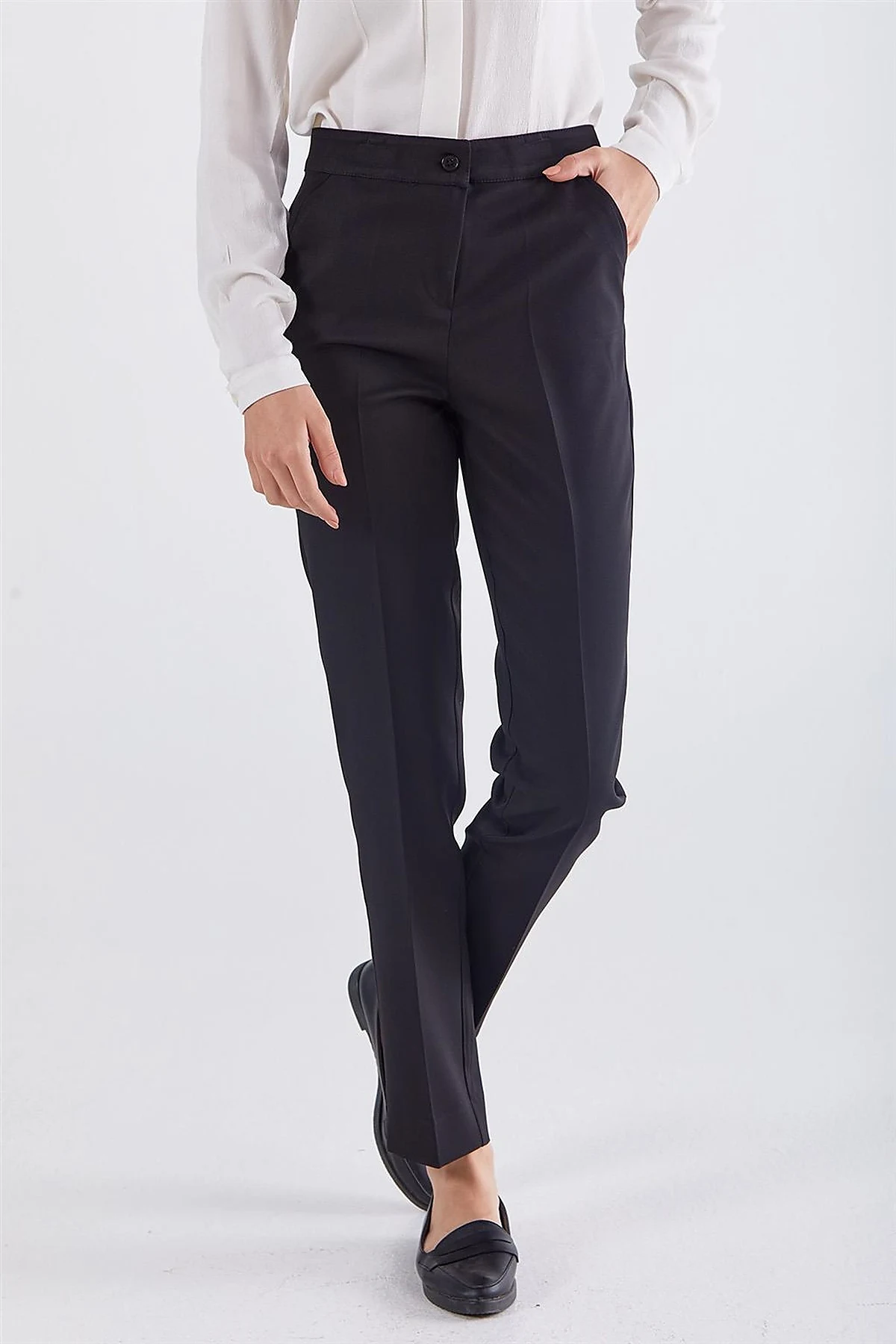 Cigarette Fit Pantolon Siyah 