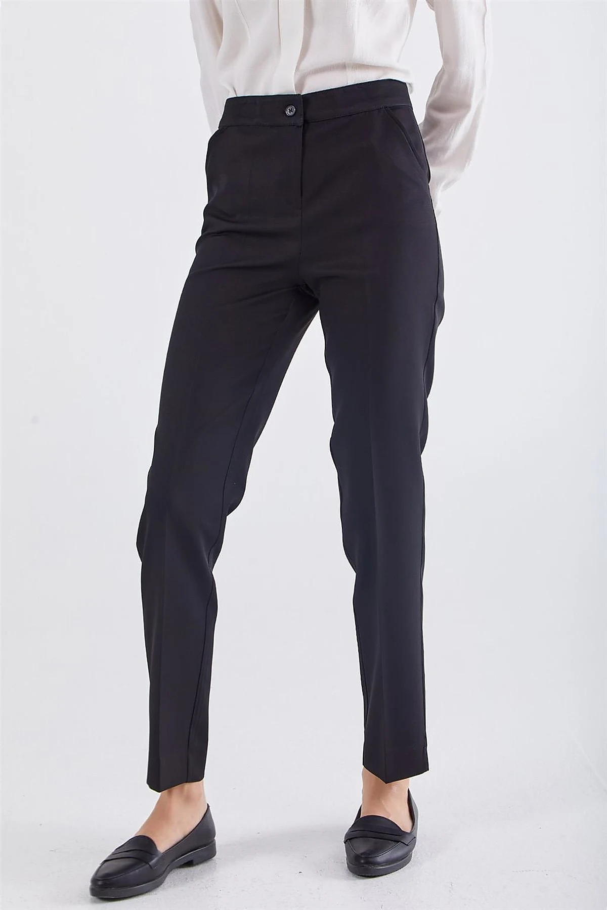Cigarette Fit Pantolon Siyah 
