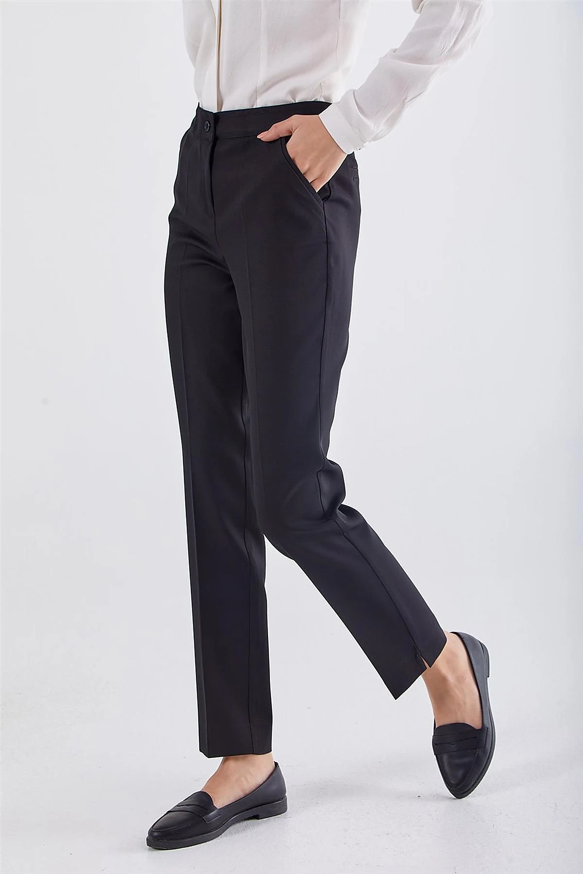 Cigarette Fit Pantolon Siyah 