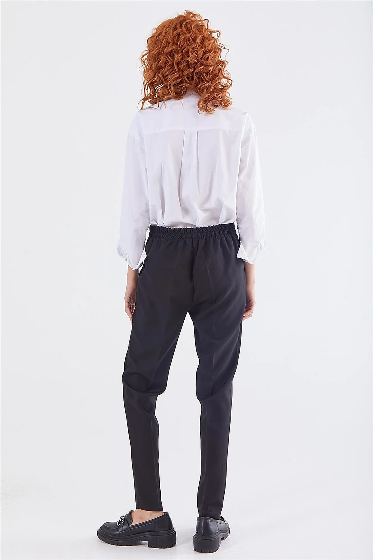 Pocketed Cigarette Pants Black