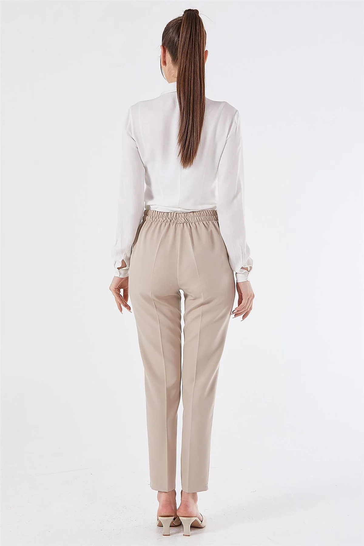 Pocketed Cigarette Pants Stone