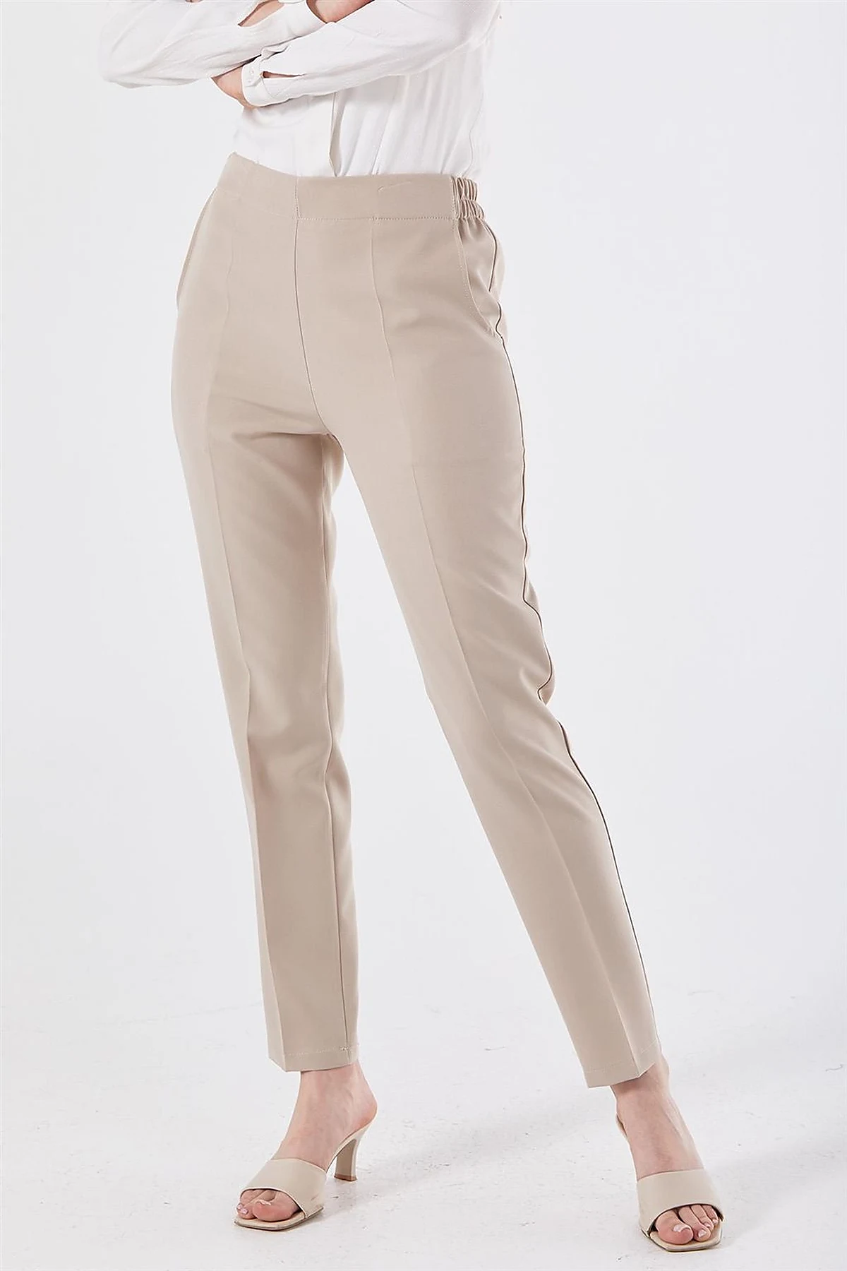 Pocketed Cigarette Pants Stone