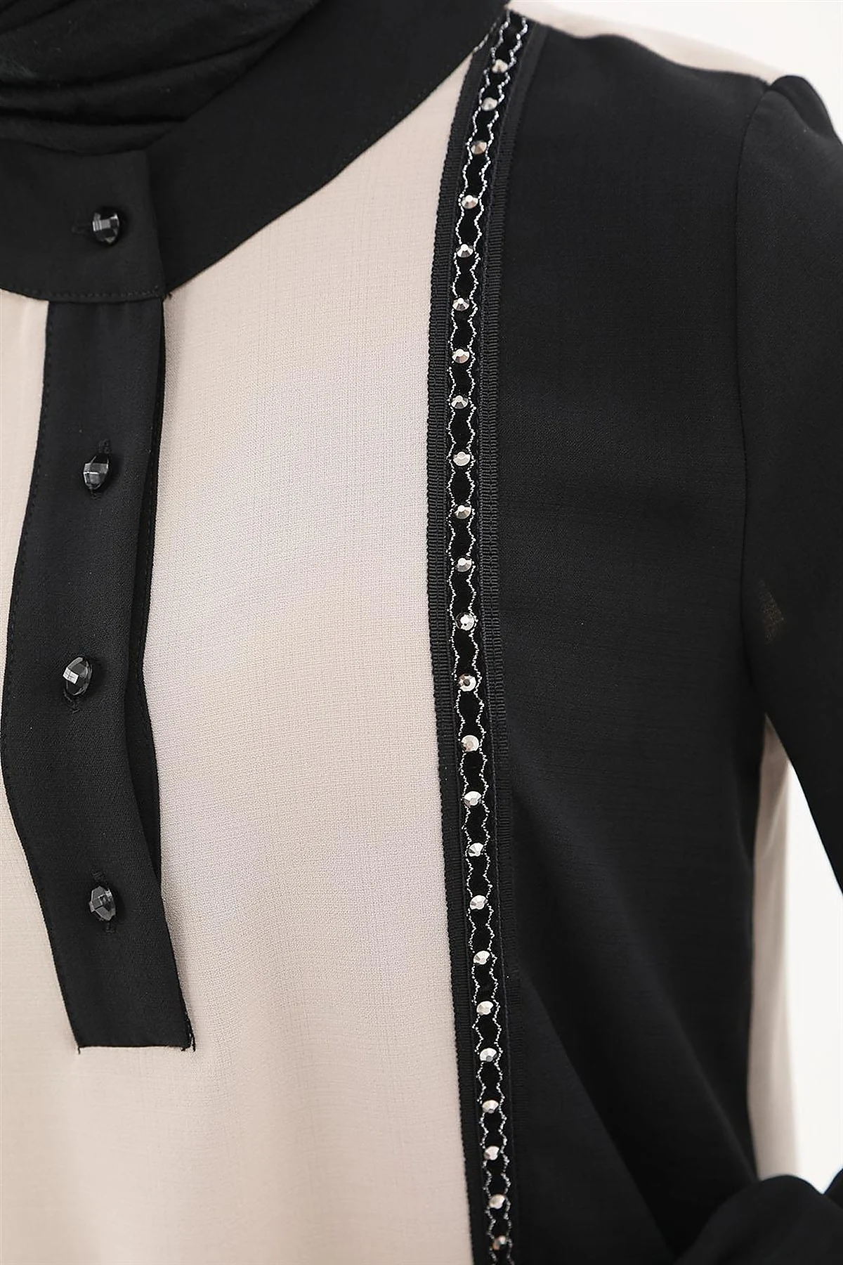 Embroidered Elegant Tunic Stone 