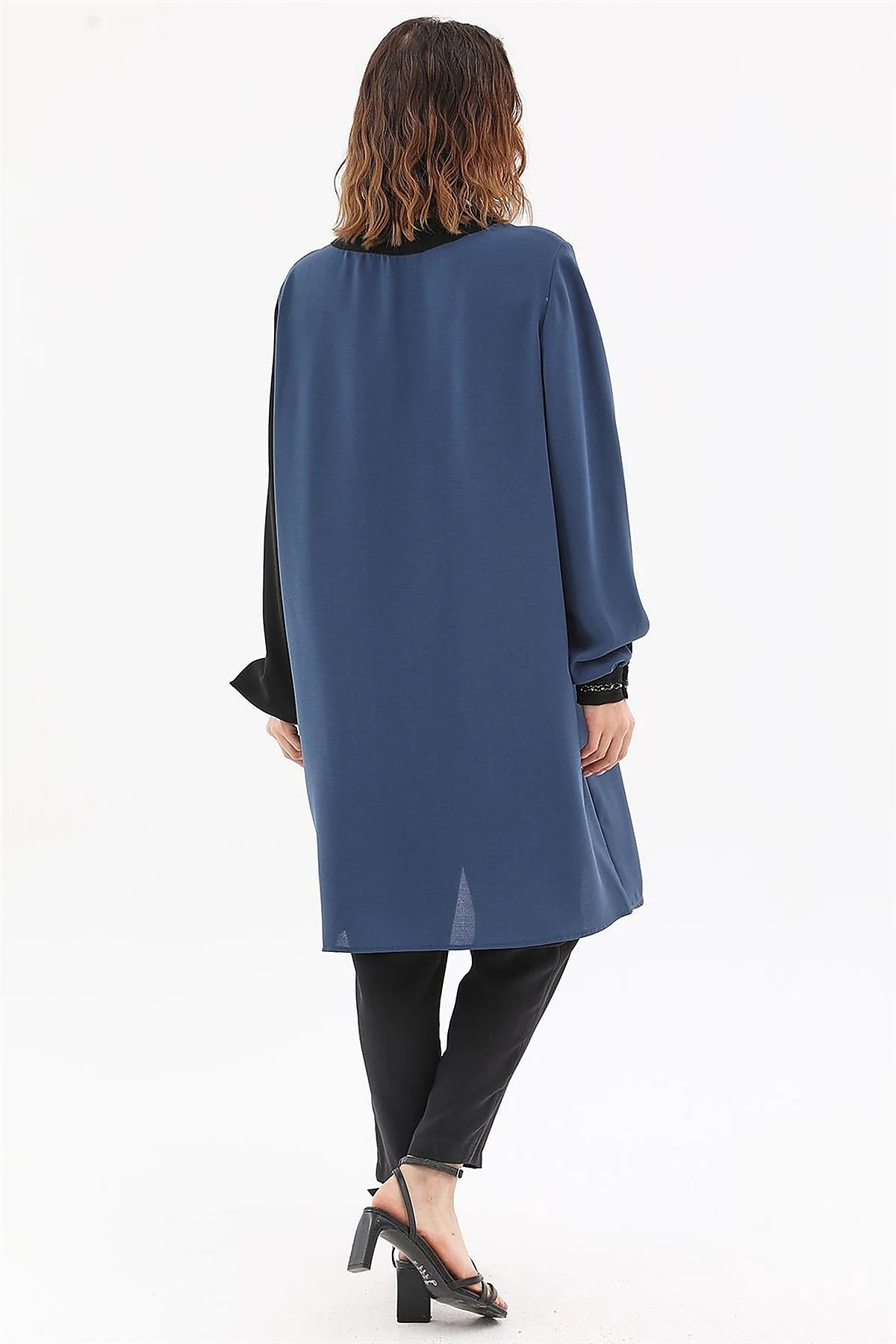 Embroidered Elegant Tunic Indigo