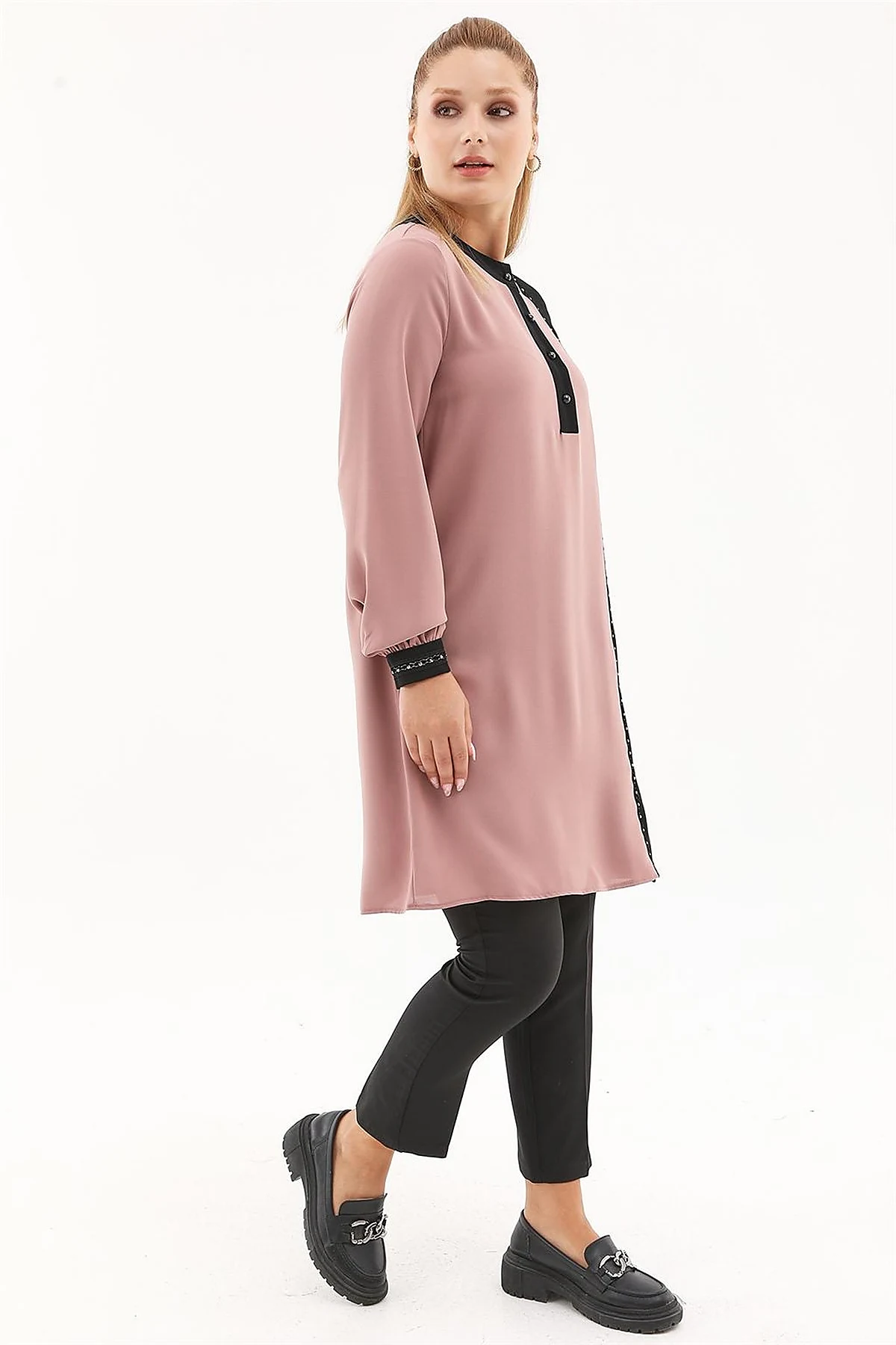 Embroidered Elegant Tunic Powder Pink