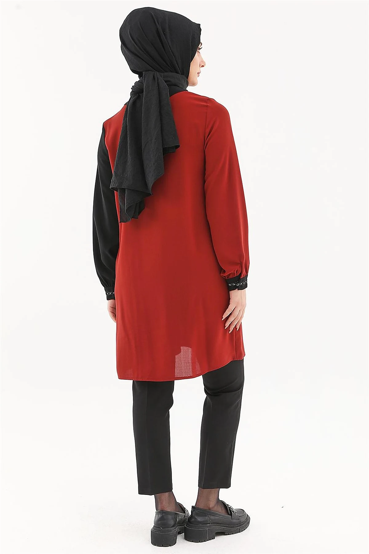 Embroidered Elegant Tunic Terracotta