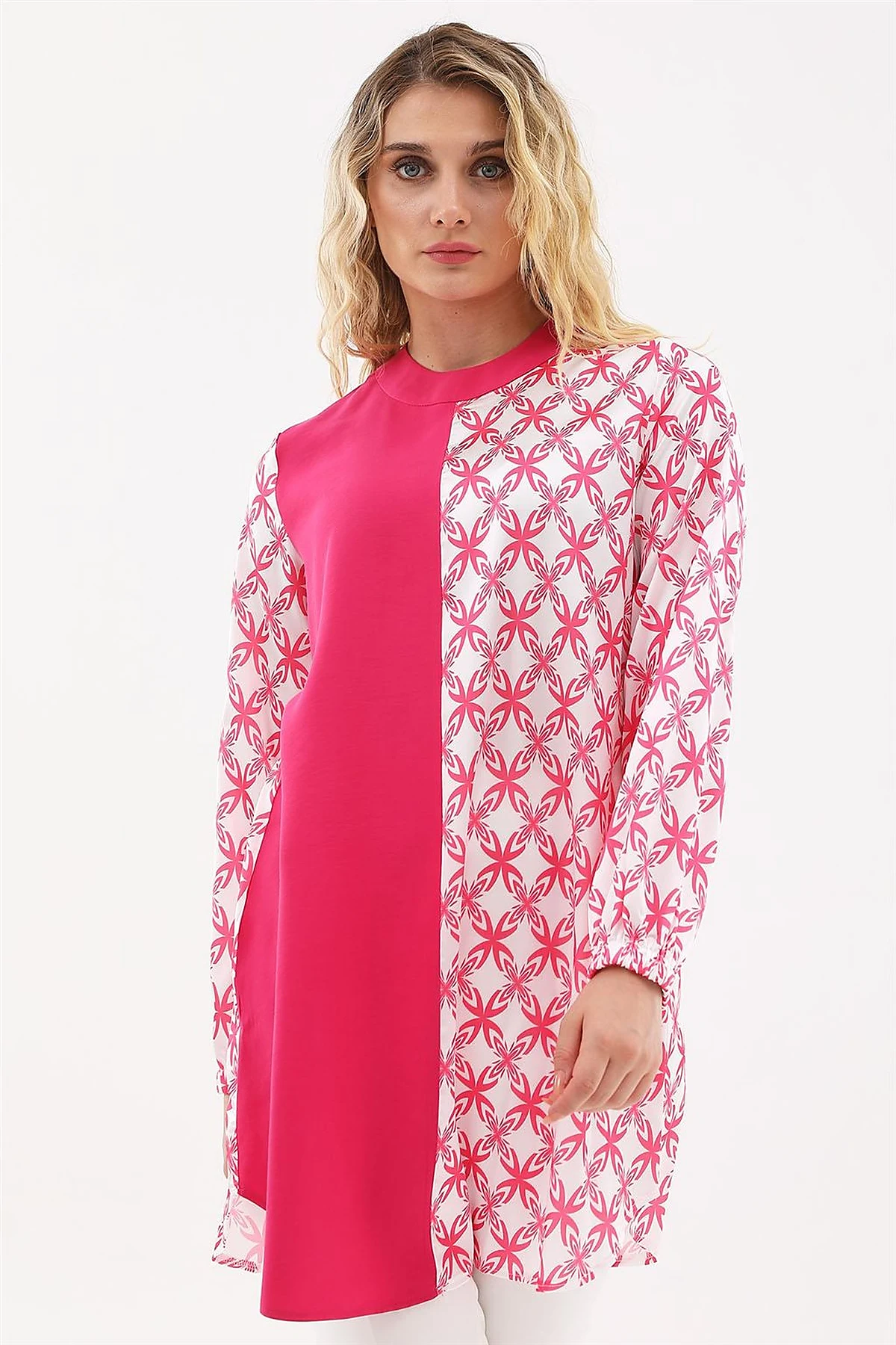 Printed Tunic in Fuchsia