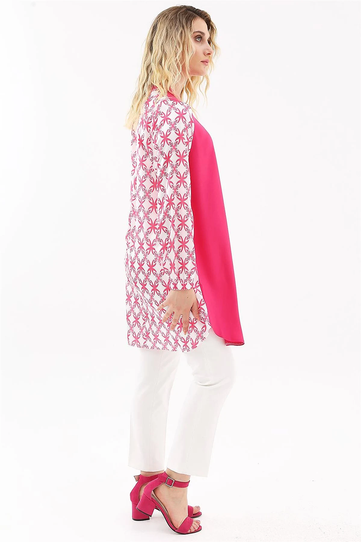 Printed Tunic in Fuchsia