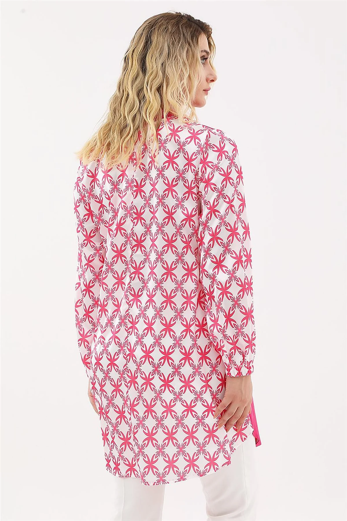 Printed Tunic in Fuchsia