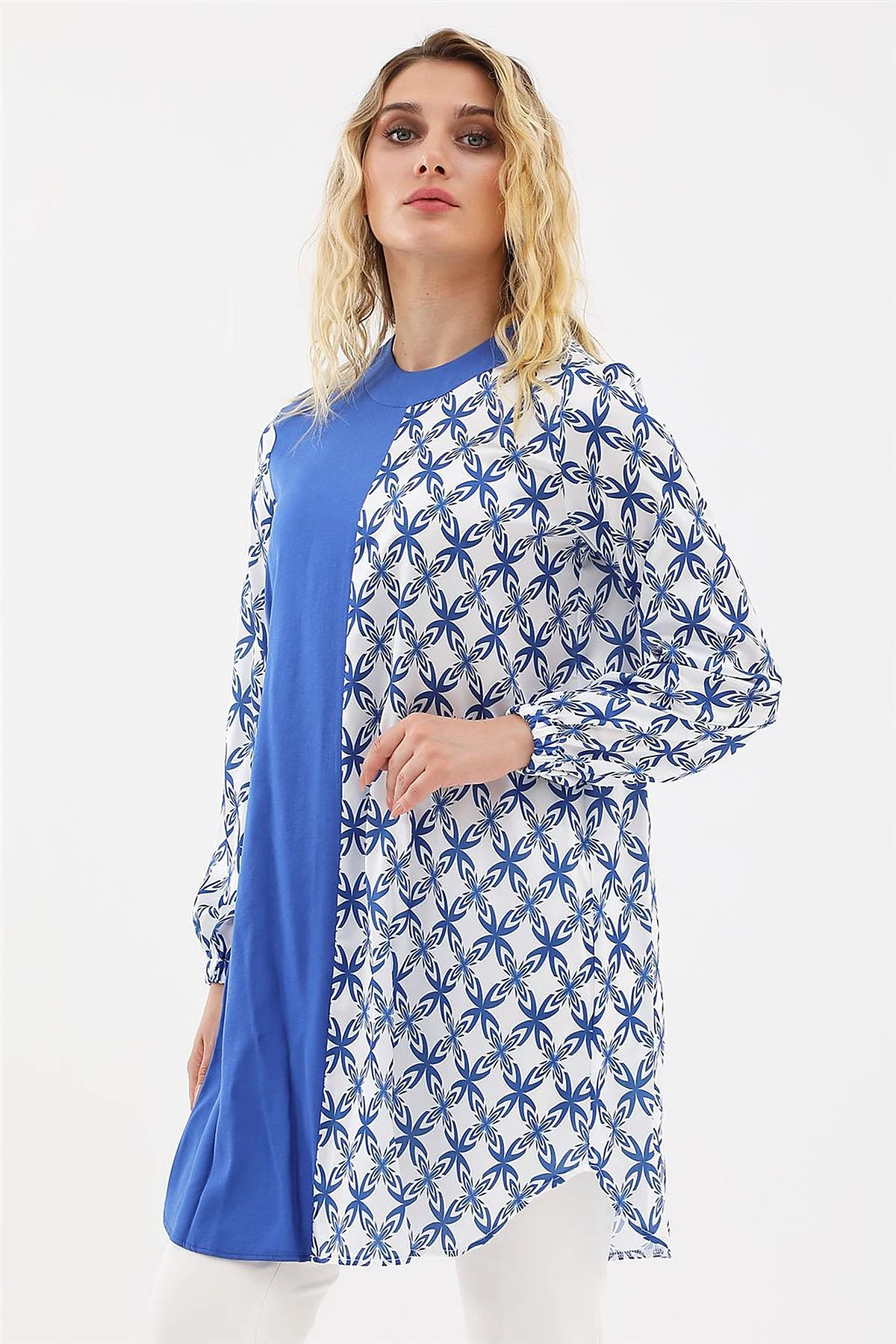 Printed Tunic in Sax Blue